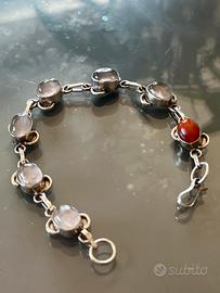 Bracciale in argento 925 con pietre naturali