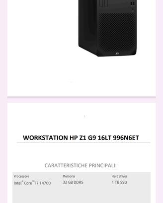 workstation HP Z1 G9 Intel core i7 14700