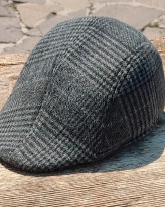 Coppolla / Flat Cap Grigio Scuro a Quadri - NUOVA