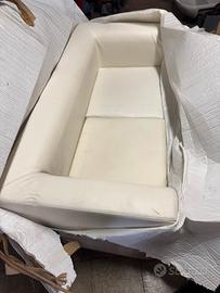 Divano 2 posti in pelle bianco