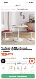 NUOVI: Set tavolo rotondo + 4 sedie