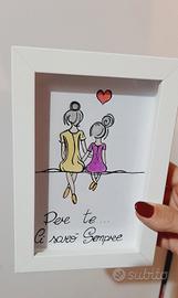 Cornice 3d mamma e figlia 