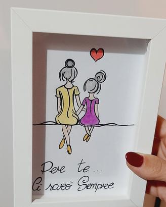 Cornice 3d mamma e figlia 