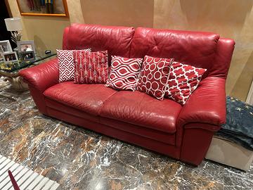 Divano + Poltrona Natuzzi vera pelle