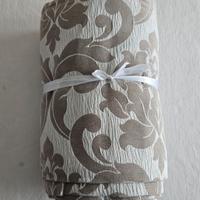 telo copri tutto damascato beige per letto, divano