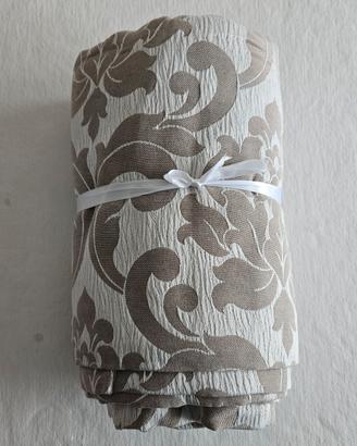 telo copri tutto damascato beige per letto, divano
