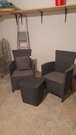 set da giardino o terrazza poltrone e tavolino