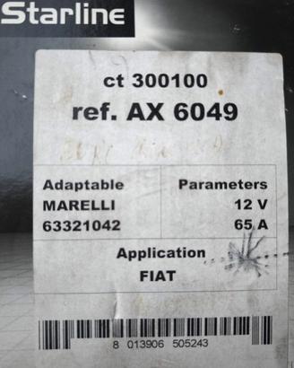 Alternatore StarlineAX 6049 – Nuovo Daily - Ducato
