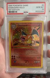 Charizard 1999 RARA OLO grado 10