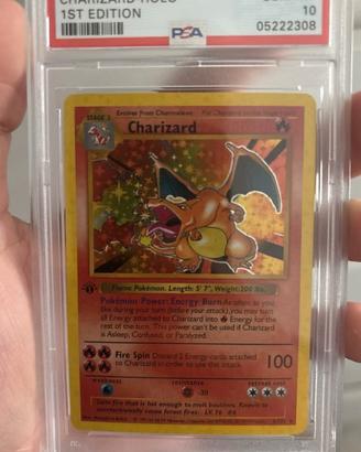 Charizard 1999 RARA OLO grado 10