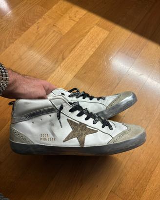 Golden Goose Mid Star Bianche Uomo 44 / Originali