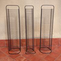 ESPOSITORE PORTA CD / DVD A COLONNA IN FERRO NERO