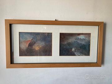 Quadro Dittico Pittore Oddino Guarnieri 1932-2015.