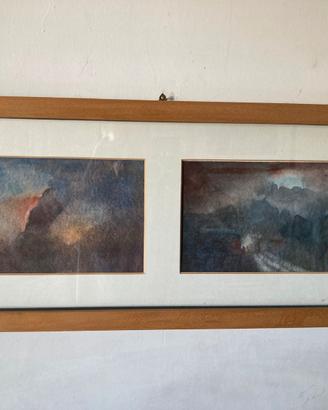 Quadro Dittico Pittore Oddino Guarnieri 1932-2015.