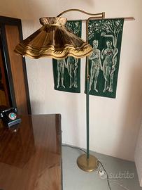 Piantana lampada da terra ottone anni '50