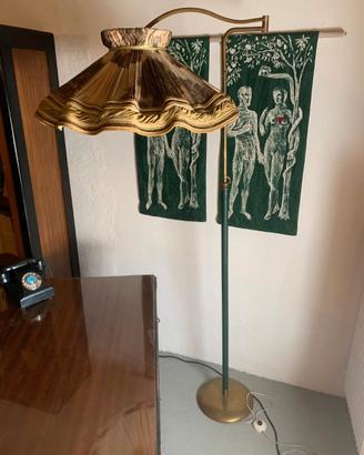 Piantana lampada da terra ottone anni '50