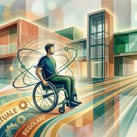 Uomo carrozzina con attestazione sollidità