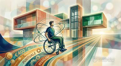 Uomo carrozzina con attestazione sollidità