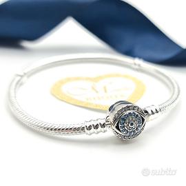 BRACCIALE ARGENTO 925 OCCHIO GRECO X CHARM PANDORA