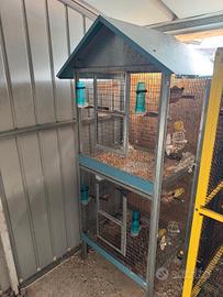 Gabbia voliera doppia