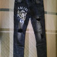 Jeans Amiri nero con logo