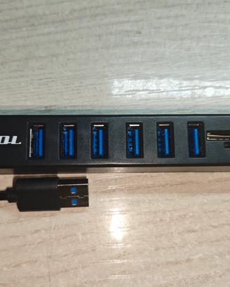 Hub USB 3.0 con lettore schede SD e TF - 5€