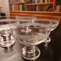 THOMAS ROSENTHAL 4" TALL CRYSTAL CHAMPAGNE GLASSES