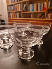 THOMAS ROSENTHAL 4" TALL CRYSTAL CHAMPAGNE GLASSES