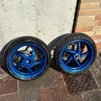 cerchi aprilia sr 50 blu