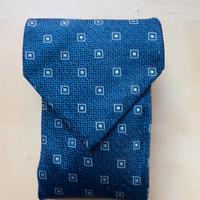 Cravatta Barton Moda, 100% seta. Blu con quadrati