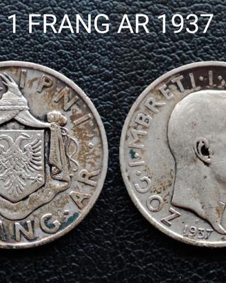Moneta 1 FRANG AR 1937 Argento 