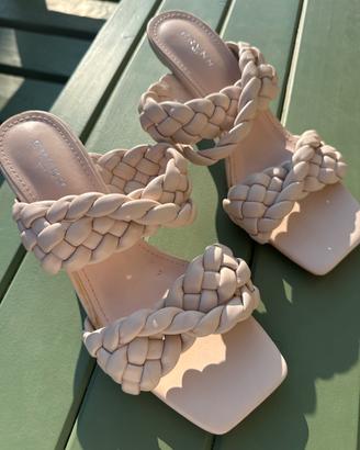 Sabot rosa 38 tipo bottega veneta