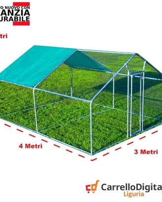 Recinto per Polli 3x4 m x h 2 m – 12 mq verdino