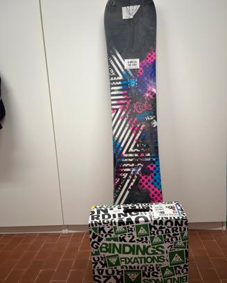 Tavola da Snowboard Donna e attacchi.