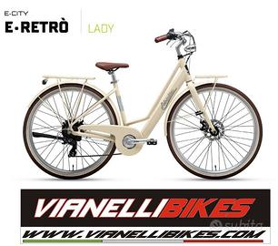 BICI DONNA E-BIKE ADR E-RETRO' INTEGRATA DISC