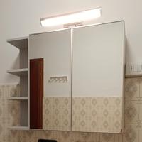 Mobile a specchio con lampada e mensole laterali