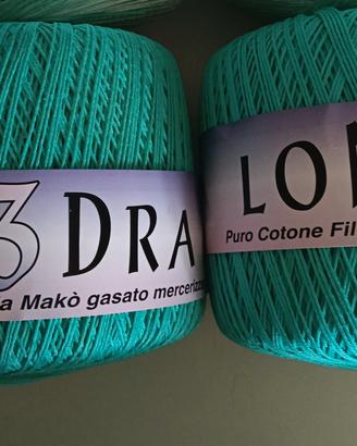 LOTTO 2 BOBINE 300 GR = 6 GOMITOLI PURO COTONE 