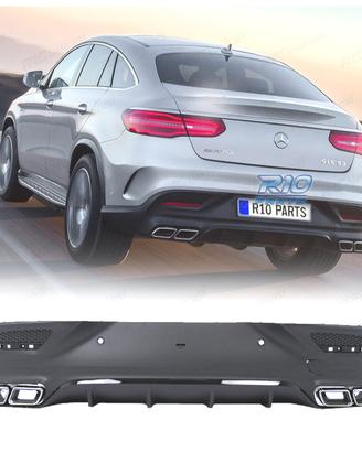 DIFFUSORE MERCEDES GLE C292 COUPÉ NERO + TERMINALI