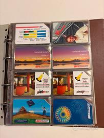 Schede  telefoniche italiane con raccoglitore