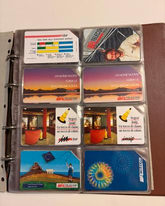 Schede  telefoniche italiane con raccoglitore