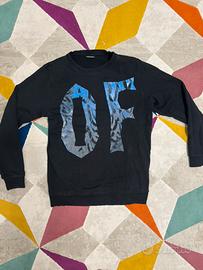 Felpa Marcelo Burlon Nera "OF" Stampa Blu