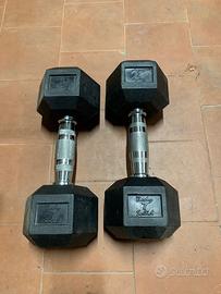 Coppia Manubri Esagonali Gommati Body Solid 7 kg