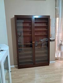 vetrina in legno di mogano