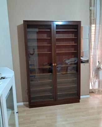 vetrina in legno di mogano