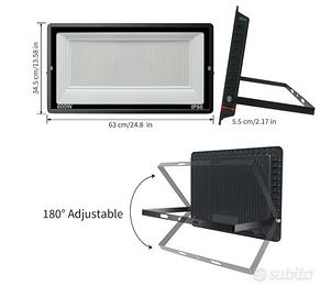 Faro a led 600W da esterno bianco caldo 3.000K