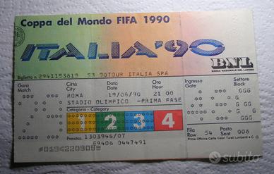 Biglietto Origin. Italia 90 ITALIA CECOSLOVACCHIA