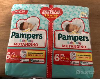 Pannolini pampers baby-dry mutandina misura 6 XL