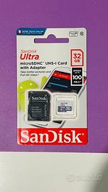 Micro SD Sandisk 32GB con adattatore Micro SD