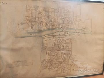 Foglio di mappa catastale originale del 1881