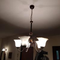 Lampadario con vetro di murano